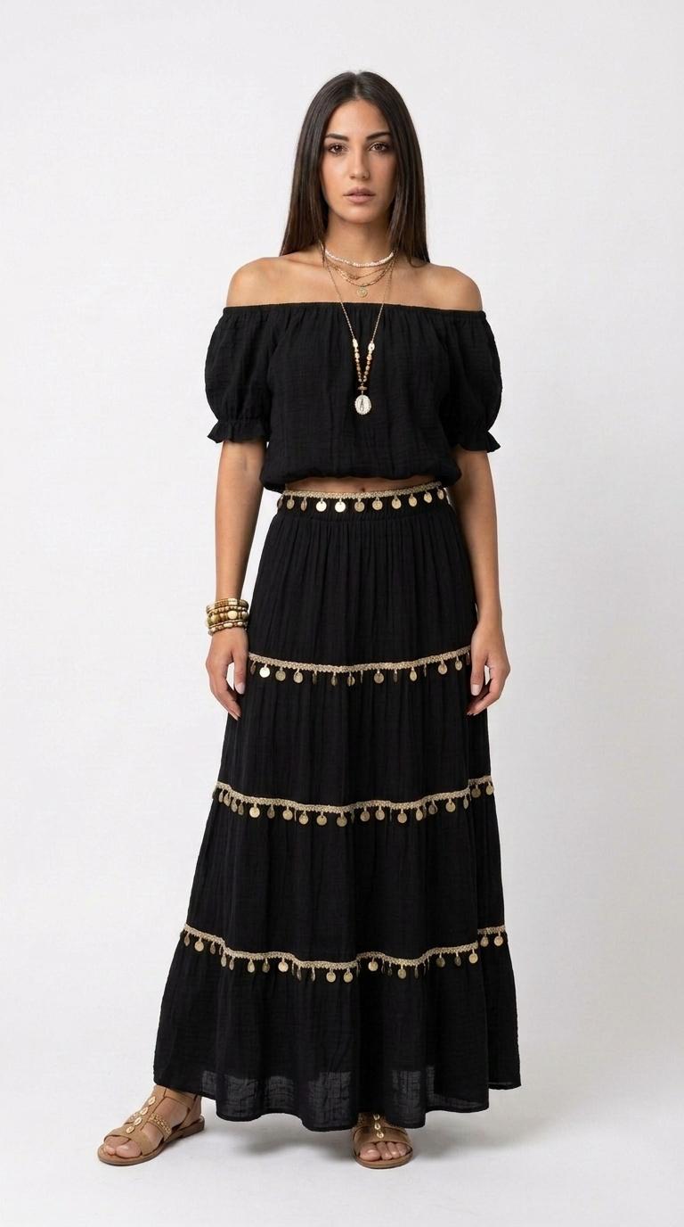 Completo Esmeralda – Top e Gonna Lunga