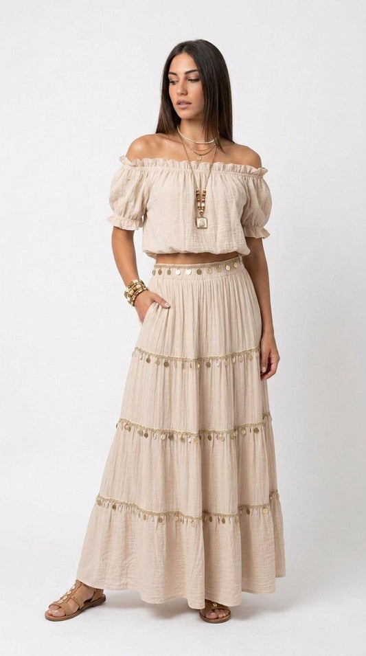 Completo Esmeralda – Top e Gonna Lunga