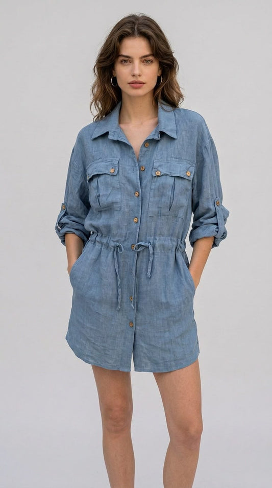 Camicia Safari in Lino