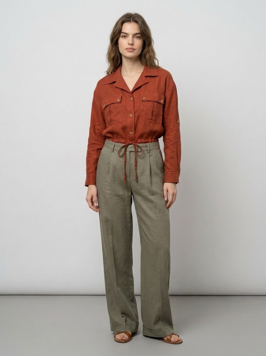 Camicia Safari in Lino
